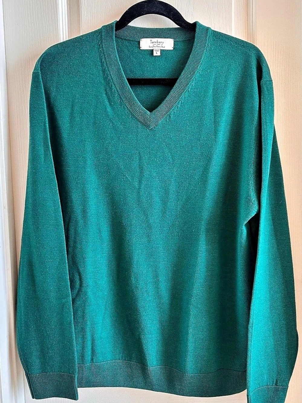 Turnbury Men's Wool V-Neck Sweater Large